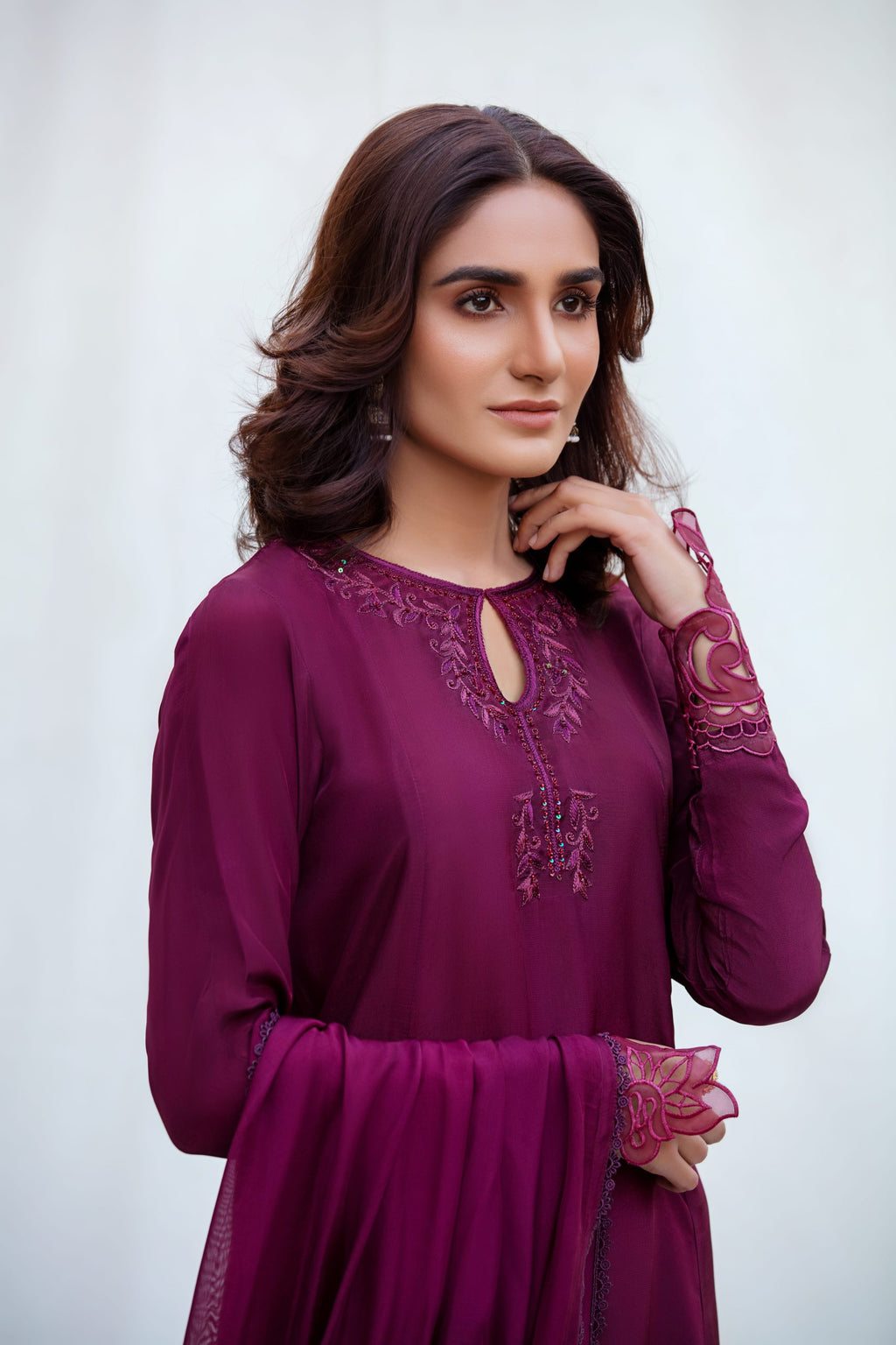 luxe Pret 23- A classic deep maroon